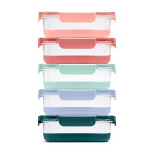Ello Duraglass Refresh™ Meal Prep Containers, Set of 5